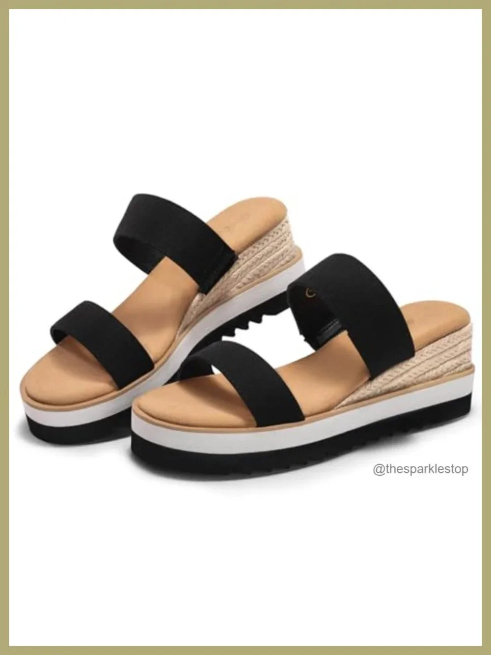 Women's Canvas Wedge Sandals Slip-On Espadrilles Comfortable Summer Shoes